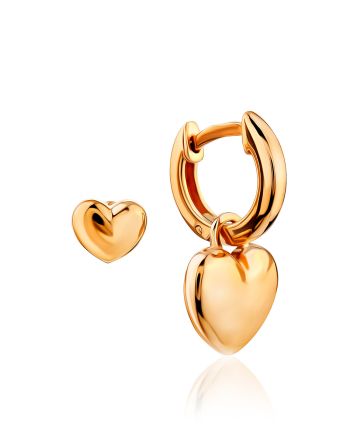Mismatched Heart Motif Earrings, image 