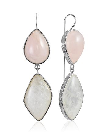 Mismatched Earrings With Quartz And Natrolite The Bella Terra, image 
