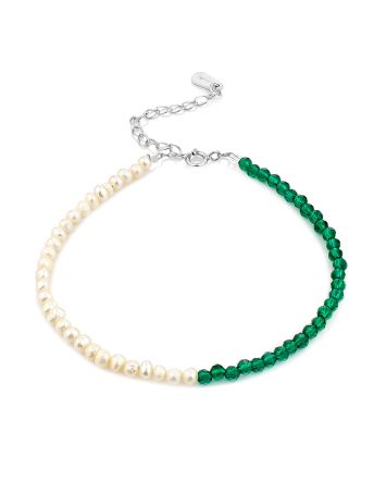 Pearl Beaded Bracelet With Spinel The Link, image 