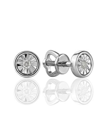 Minimalist Diamond Stud Earrings, image 