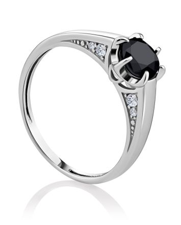 Black Corundum Ring, Ring Size: 6 / 16.5, image 