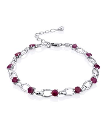 Purple Corundum Chain Bracelet, image 