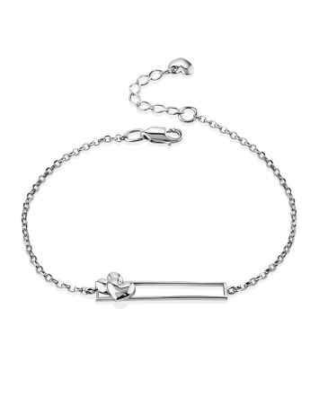 Trendy Chain Bracelet With Tiny Heart, image 