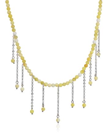 Designer Amber Necklace With Chains The Palazzo, image 