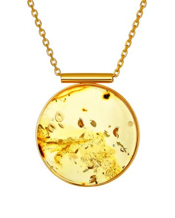 Fabulous Lemon Amber Necklace, image 