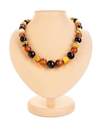 Multicolor Amber Designer Beaded Necklace, image 
