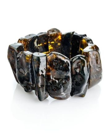 Natural Black Amber Bracelet The Volcano, image 
