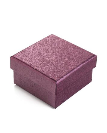 Textured Lilac Cardboard Gift Box, image 