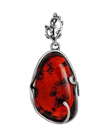 Cherry Amber Pendant In Sterling Silver The Toscana, image 