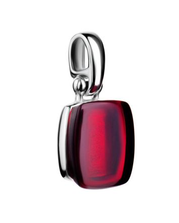 Square Amber Pendant In Sterling Silver The Sangria, image 
