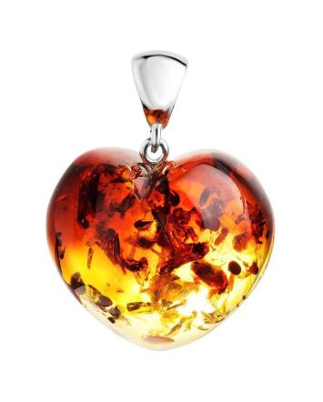 Shimmering Amber Heart Pendant The Declaration, image 