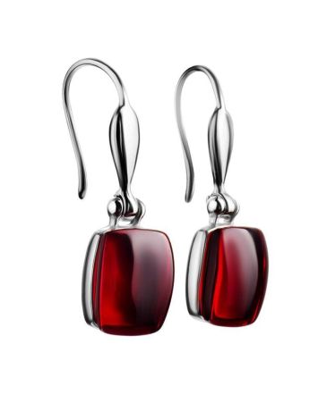 Amber Earrings In Sterling Silver The Sangria, image 