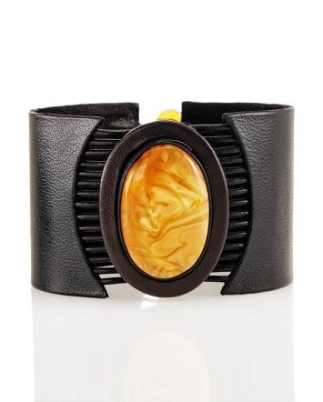 Dark Amber Bracelet With Oval Cut Honey Amber The Amazon, image 
