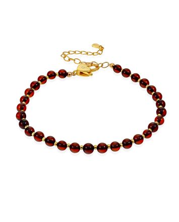 Fashionable Amber Bracelet With Japanese Seed Beads The Palazzo, image 