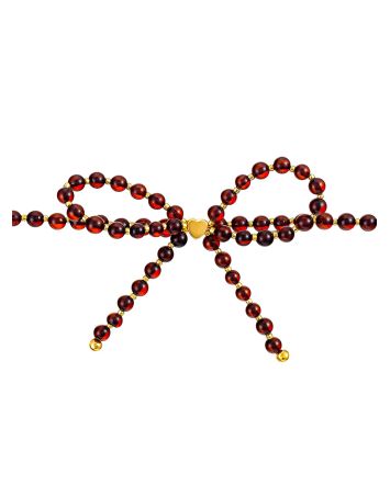 Cute Bow Design Amber Choker Necklace The Palazzo, image 