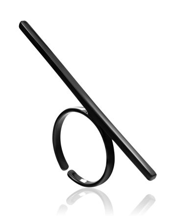 Long Bar Blackened Ring The ICONIC black edition, Ring Size: 5.5 / 16, image 