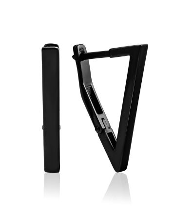 Blackened Triangle Earrings The ICONIC black edition, image 