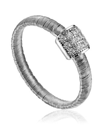 Designer Crystal Encrusted Ring The Silk, Ring Size: 6.5 / 17, image 