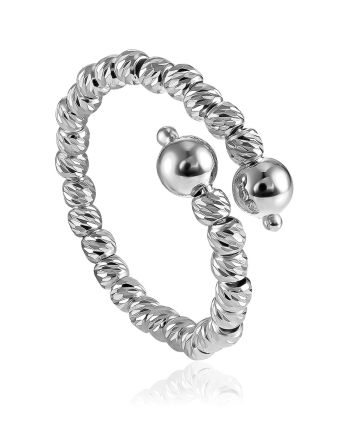 Laconic Beaded Coil Ring The Sparkling, Ring Size: 6 / 16.5, image 