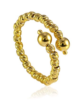Gilded Coil Ring With Beads The Sparkling, Ring Size: 6 / 16.5, image 