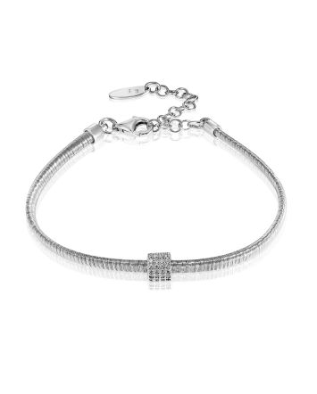 Designer Bracelet With Crystal Encrusted Charm The Silk, image 