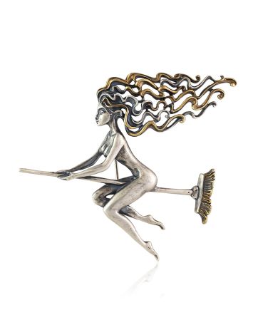 Designer Brooch "The Witch", image 