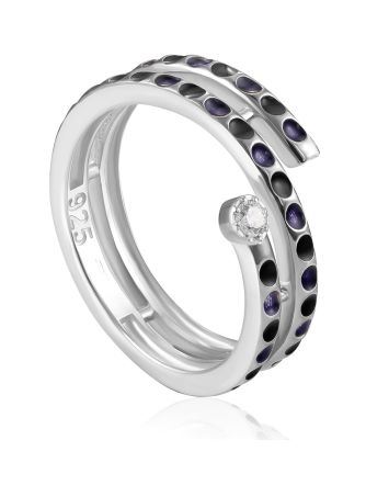 Stylish Coiled Ring "The Scroll", Ring Size: 6 / 16.5, image 