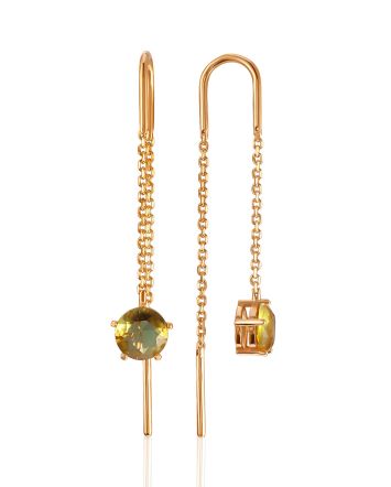 Chic Zultanite Threader Earrings, image 