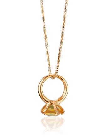 Designer Ring Motif Pendant Necklace With Zultanite, image 