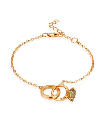 Designer Ring Motif Chain Bracelet With Zultanite, image 