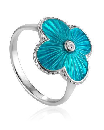Classy Enamel Ring With Diamond The Heritage		, Ring Size: 6.5 / 17, image 