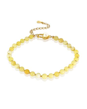 Natural Milky Amber Bracelet With Glass Seed Beads The Palazzo, image 