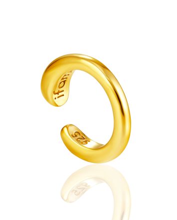 Sleek Gilded Silver Ear Cuff The Liquid, image 