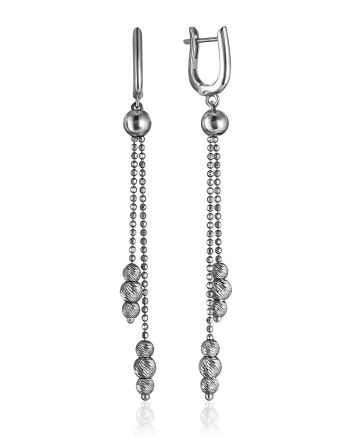 Chain Earrings With Faceted Beads The Sparling, image 