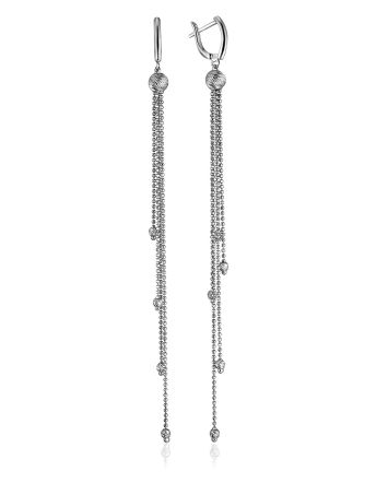 Chain Earrings With Faceted Beads The Sparkling, image 