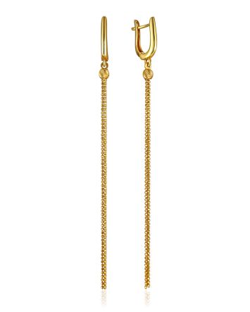 Chic Gilded Chain Earrings The Sparkling, image 