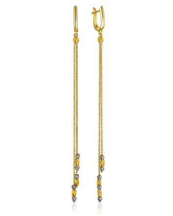 Fabulous Gilded Chain Earrings The Sparkling, image 