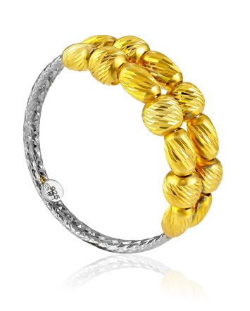 Bold Bicolor Beaded Ring The Sparkling, Ring Size: 8 / 18, image 