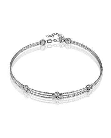 Bold Bangle Bracelet With Faceted Beads The Sparkling, image 