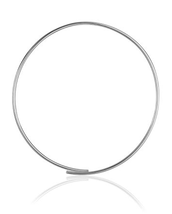 Bold Hoop Necklace With Crystals The Silk, image 