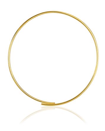 Designer Gilded Hoop Necklace The Silk, image 