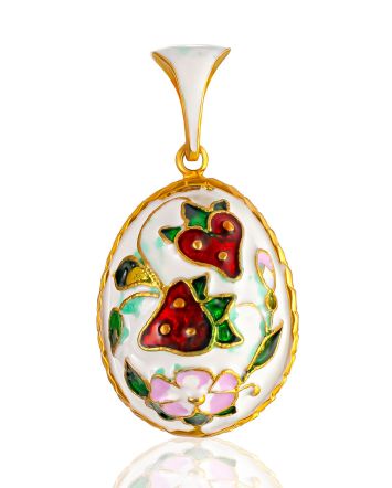 Enamel Strawberry Pendant The Romanov, image 
