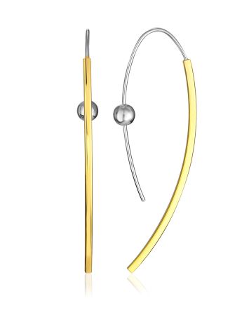 Bicolor Hook Earrings The Silk, image 