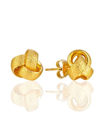 Chic Gilded Stud Earrings The Silk, image 