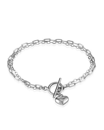 Heart Motif Toggle Bracelet The ICONIC, image 
