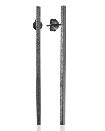 Stick Motif Earrings The ICONIC black edition, image 