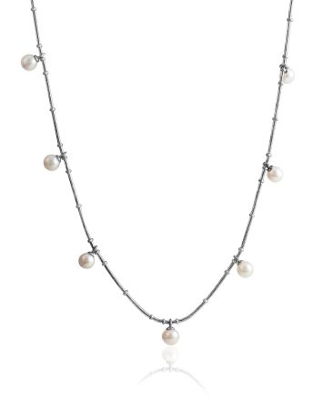Trendy Pearl Choker Necklace The Oceania, Length: 38, image 