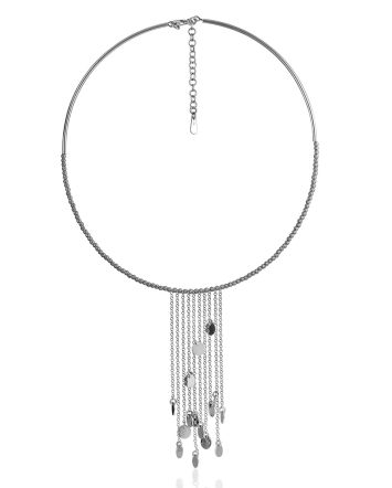 Bold Hoop Necklace With Chains The Sparkling, image 
