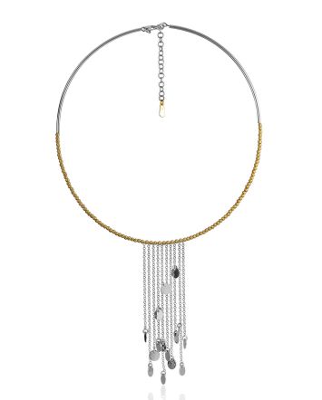 Hoop Necklace With Gilded Beads And Shimmering Coins The Sparkling, image 