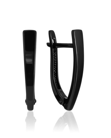 Sleek Blackened Earrings The ICONIC black edition, image 